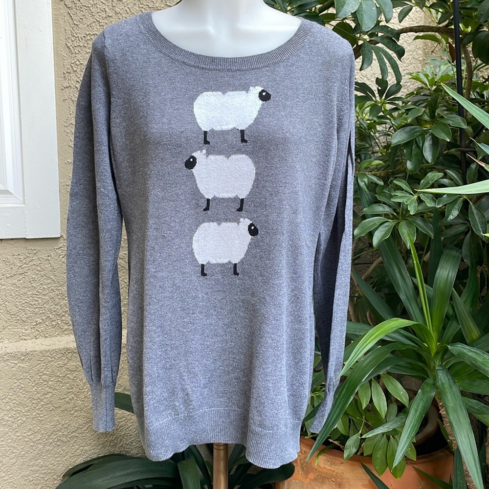 Vintage gray cotton/rayon sweater